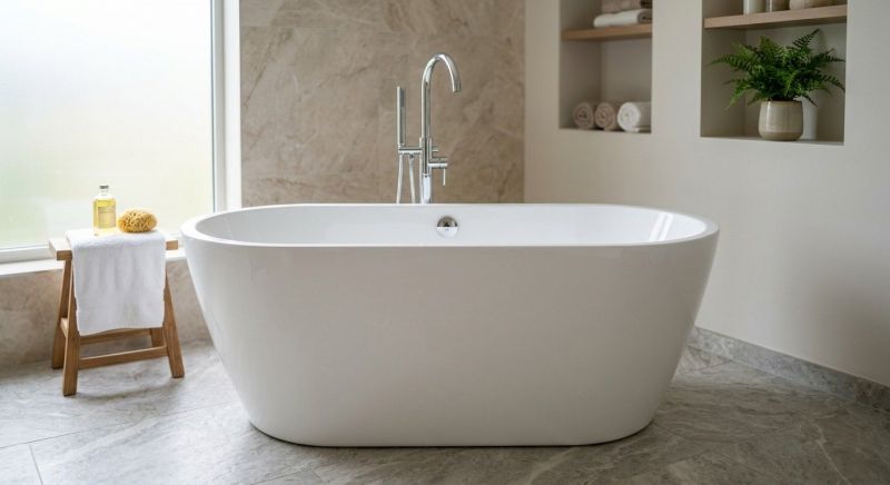 Acrylic Bathtub Installation in South Portland, ME