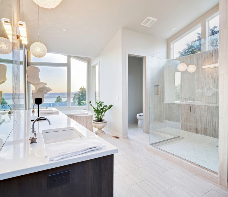 Spacious Walk-In Shower with Glass Enclosure