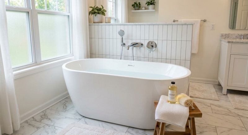 Freestanding Tub Installation in South Portland, ME
